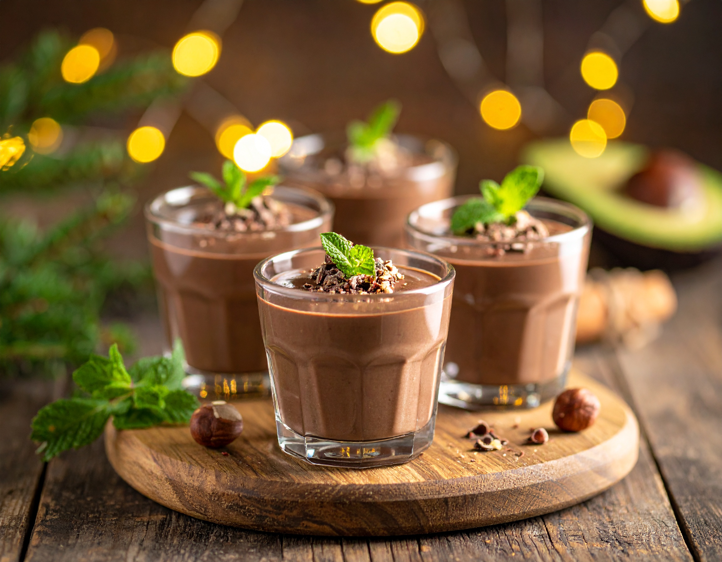 A gut health dietitian's low-sugar, dairy-free Dark Chocolate Avocado Mousse recipe. Rich in healthy fats and cocoa antioxidants for a bloat-free holiday dessert.