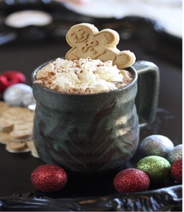 A gut health dietitian's recipe for Ginger Turmeric "Golden" Hot Chocolate. Dairy-free, anti-inflammatory drink with black pepper for maximum turmeric absorption.